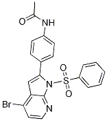 AcetaMide, N-[4-[4-broMo-1-(phenylsulfonyl)-1H-pyrrolo[2,3-b]pyridin-2-yl]phenyl]- Struktur