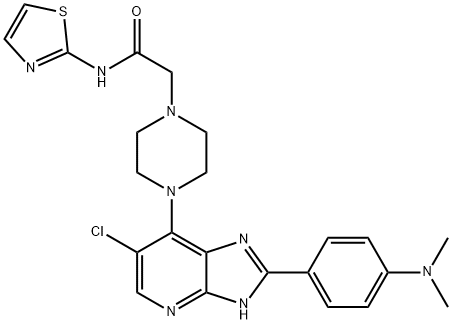 2-[4-[6-氯-2-(4-二甲基氨基苯基)-3H-咪唑并[4,5-B]吡啶-7-基]哌嗪-1-基]-N-(噻唑-2-基)乙酰胺