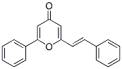2-phenyl-6-(2-phenylethenyl)pyran-4-one Struktur