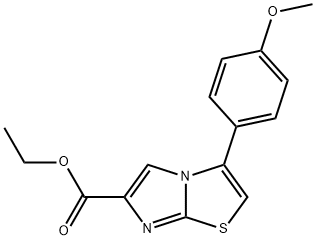 3-(4-METHOXYPHENYL)IMIDAZO[2,1-B]THIAZOLE-6-CARBOXYLIC ACID ETHYL ESTER Struktur
