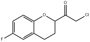2-chloro-1-(6-fluoro-3,4-dihydro-2H-chromen-2-yl)ethanone Struktur
