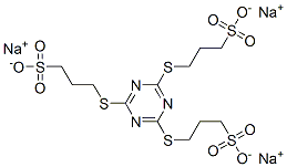 3,3',3''-[1,3,5-triazine-2,4,6-triyltris(thio)]trispropane-1-sulphonic acid, sodium salt Struktur