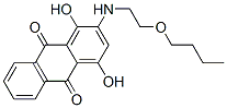 2-[(2-butoxyethyl)amino]-1,4-dihydroxyanthraquinone Structure