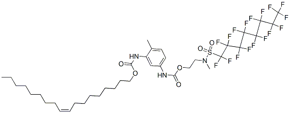 (Z)-[5-[[[2-[[(十七氟代辛基)磺酰基]甲氨基]乙氧基]羰基]氨基]-2-甲苯基]氨基甲酸-9-十八烯基酯, 94313-84-5, 结构式