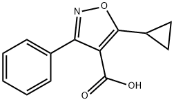 4-Isoxazolecarboxylic  acid,  5-cyclopropyl-3-phenyl- Struktur