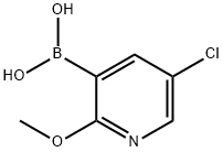 5-Chloro-2-methoxypyridine-3-boronic acid 化学構造式