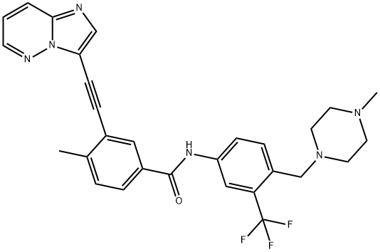 帕纳替尼, 943319-70-8, 结构式