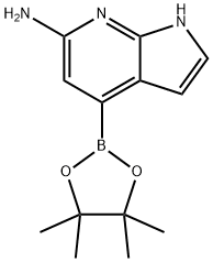 4-(4,4,5,5-四甲基-1,3,2-二噁硼烷-2-基)-1H-吡咯并[2,3-B]吡啶-6-胺 结构式