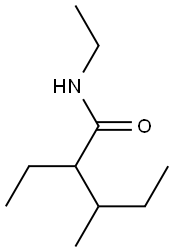 N,2-ジエチル-3-メチルペンタンアミド 化学構造式