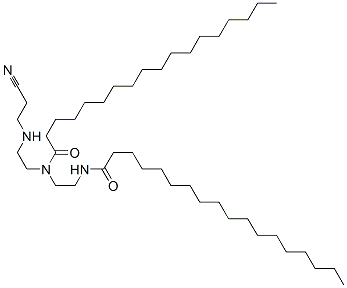 N-[2-[(2-cyanoethyl)amino]ethyl]-N-[2-(stearoylamino)ethyl]stearamide 结构式