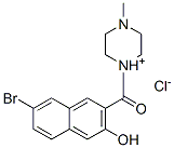 1-[(7-bromo-3-hydroxy-2-naphthyl)carbonyl]-4-methylpiperazinium chloride 结构式