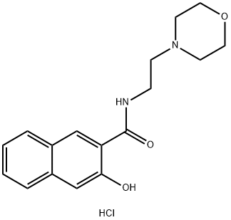 3-hydroxy-N-[2-(morpholino)ethyl]naphthalene-2-carboxamide hydrochloride 结构式