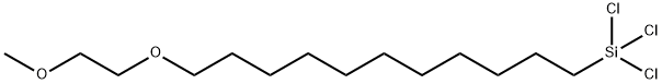トリクロロ[11-(2-メトキシエトキシ)ウンデシル]シラン 化学構造式