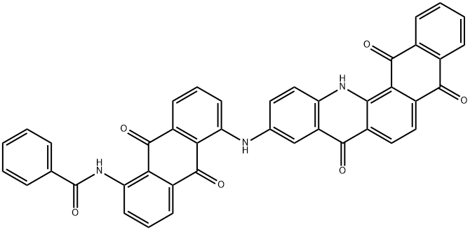 N-[[9,10-ジヒドロ-9,10-ジオキソ-5-[[5,8,13,14-テトラヒドロ-5,8,14-トリオキソナフト[2,3-c]アクリジン]-10-イルアミノ]アントラセン]-1-イル]ベンズアミド 化学構造式