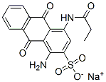 sodium 1-amino-9,10-dihydro-9,10-dioxo-4-[(1-oxopropyl)amino]anthracene-2-sulphonate,94349-50-5,结构式