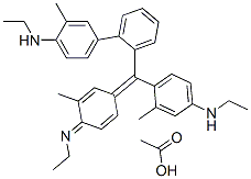 苯胺-N-乙基-4-[(4-乙胺基)-3-甲基苯基][4-(乙亚胺基)-3-甲基-2,5-环己二烯基-1-内]甲基]-2-甲基-单乙酸酯,94349-52-7,结构式