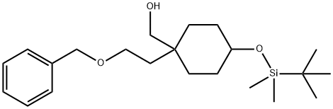 1-(2-Benzyloxyethyl)-4-(tert-butyldiMethylsilanyloxy)cyclohexaneMethanol 化学構造式