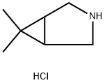 6,6-ジメチル-3-アザビシクロ[3.1.0]ヘキサン塩酸塩 化学構造式