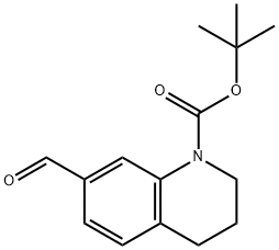 1-BOC-1,2,3,4-TETRAHYDROQUINOLINE-7-CARBALDEHYDE
 Struktur