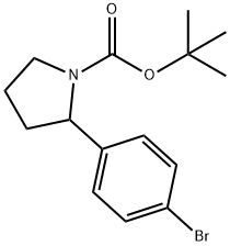 2-(4-BROMO-PHENYL)-PYRROLIDINE-1-CARBOXYLIC ACID TERT-BUTYL ESTER Structure