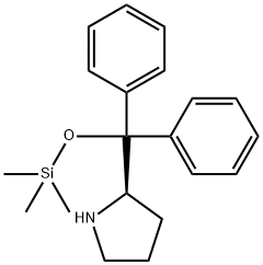 Pyrrolidine,  2-[diphenyl[(trimethylsilyl)oxy]methyl]-,  (2R)- Struktur