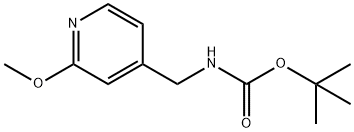 N-BOC-(2-メトキシピリジン-4-イル)メタンアミン 化学構造式