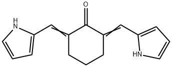 2,6-bis(1H-pyrrol-2-ylmethylene)cyclohexan-1-one Struktur