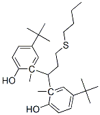 2,2'-[3-(ブチルチオ)プロピリデン]ビス[4-(1,1-ジメチルエチル)-6-メチルフェノール] 化学構造式