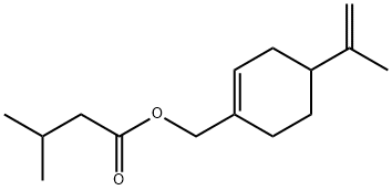 3-メチル酪酸4-(1-メチルエテニル)-1-シクロヘキセン-1-イルメチル 化学構造式