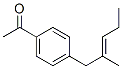 1-[4-(2-メチル-2-ペンテニル)フェニル]エタノン 化学構造式