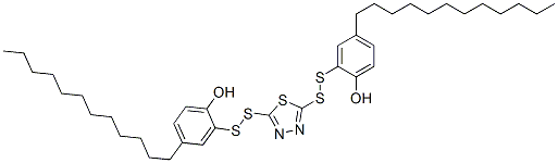 2,2'-[1,3,4-thiadiazole-2,5-diylbis(dithio)]bis[4-dodecylphenol] 结构式