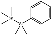 トリメチルスタニルジメチルフェニルシラン 化学構造式