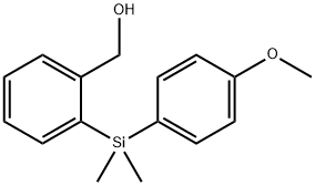 2-{(4-甲氧基苯基)二甲基硅烷基}苄醇 结构式