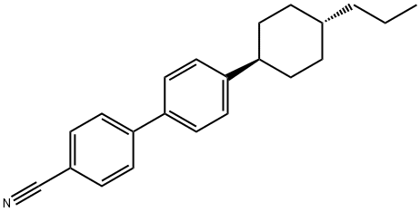4'-(4β-プロピルシクロヘキサン-1α-イル)-1,1'-ビフェニル-4-カルボニトリル 化学構造式