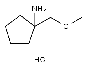 [1-(メトキシメチル)シクロペンチル]アミン塩酸塩 化学構造式