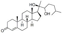 20,22-dihydroxycholest-4-en-3-one Structure