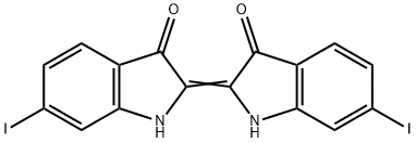 3H-Indol-3-one, 6-iodo-2-(6-iodo-1,3-dihydro-3-oxo-2H-indol-2-ylidene)-1,2-dihydro- Structure