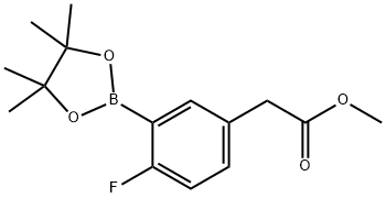 2-Fluoro-5-(methoxycarbonylmethyl)phenylboronic acid,pinacol ester Structure