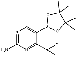 2-氨基-4-三氟嘧啶-5-硼酸频哪醇酯,944401-58-5,结构式