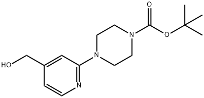 4-[4-(ヒドロキシメチル)ピリド-2-イル]ピペラジン-1-カルボン酸TERT-ブチル 化学構造式