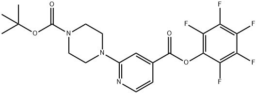 2‐[4‐(TERT‐ブトキシカルボニル)‐ピペラジン‐1‐イル]イソニコチン酸ペンタフルオロフェニル 化学構造式