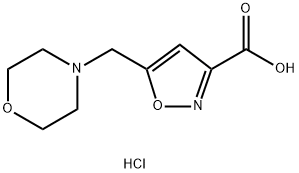 5-(morpholinomethyl)isoxazole-3-carboxylic acid hydrochloride Structure
