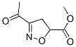 5-Isoxazolecarboxylic acid, 3-acetyl-4,5-dihydro-, methyl ester (9CI) Structure