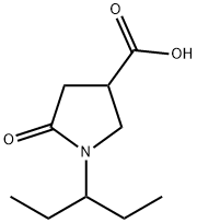 5-氧代-1-戊-3-基-吡咯烷-3-羧酸, 944511-54-0, 结构式