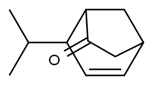 Bicyclo[3.2.1]oct-2-en-6-one, 4-(1-methylethyl)-, exo- (9CI) 化学構造式