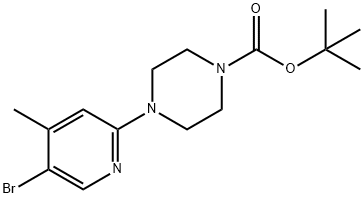 5-Bromo-2-(4-Boc-piperazin-1-yl)-4-methylpyridine Struktur