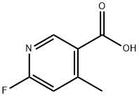 2-Fluoro-4-methylpyridine-5-carboxylic acid 化学構造式