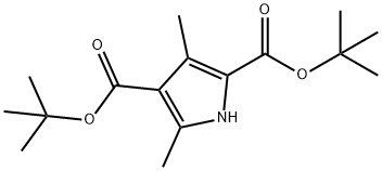 Di-(tert-butyl) 3,5-dimethyl-1H-pyrrole-2,4-dicarboxylate Struktur