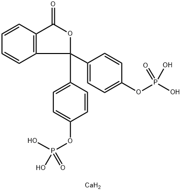 4,4'-(1-オキソ-3H-イソベンゾフラン-3,3-ジイル)ビスフェノールビス(りん酸カルシウム) 化学構造式