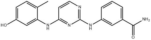 BenzaMide, 3-[[4-[(5-hydroxy-2-Methylphenyl)aMino]-2-pyriMidinyl]aMino]- 化学構造式